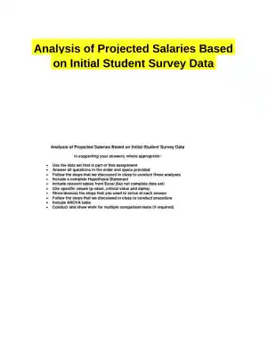 Analysis of Projected Salaries Based on Initial Student Survey Data