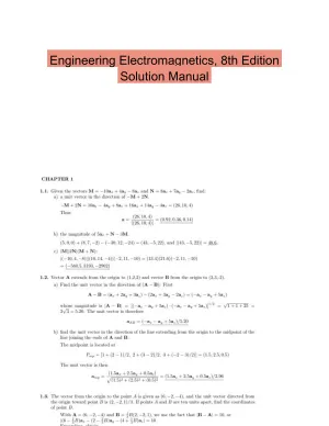 Engineering Electromagnetics, 8th Edition Solution Manual