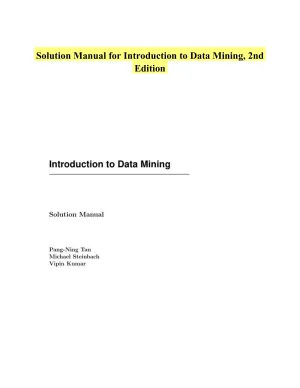 Solution Manual for Introduction to Data Mining, 2nd Edition