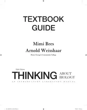 Solution Manual for Thinking About Biology An Introductory Laboratory Manual, 5th Edition