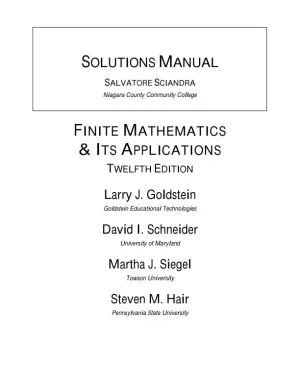 Solution Manual for Finite Mathematics and Its Applications, 12th Edition