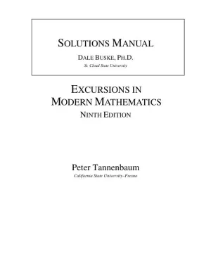 Solution Manual for Excursions in Modern Mathematics, 9th Edition