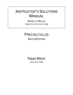 Solution Manual for Precalculus, 6th Edition