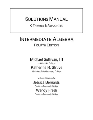 Solution Manual for Intermediate Algebra, 4th Edition