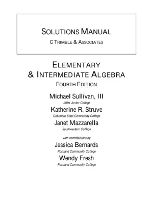 Solution Manual for Elementary and Intermediate Algebra, 4th Edition