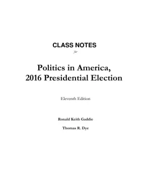 Revision Notes for Politics in America, 11th edition