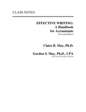 Study Notes For Effective Writing: A Handbook for Accountants, 11th Edition