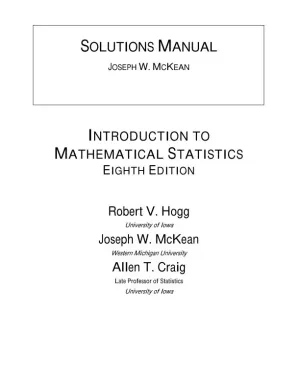 Solution Manual for Introduction to Mathematical Statistics, 8th Edition