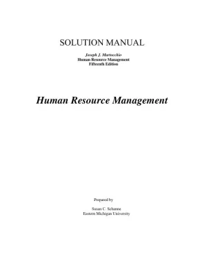 Human Resource Management, 15th Edition Solution Manual