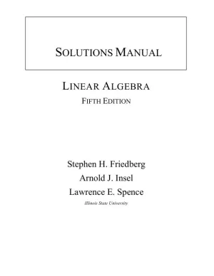 Solution Manual for Linear Algebra, 5th Edition