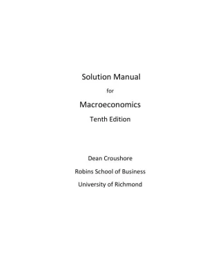 Solution Manual For Macroeconomics, 10th Edition