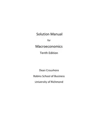 Solution Manual For Macroeconomics, 10th Edition