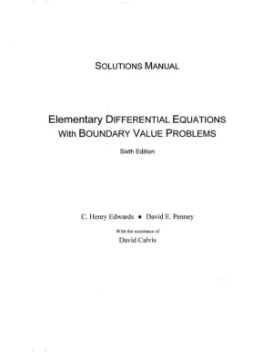 Solution Manual for Elementary Differential Equations with Boundary Value Problems (Classic Version), 6th Edition