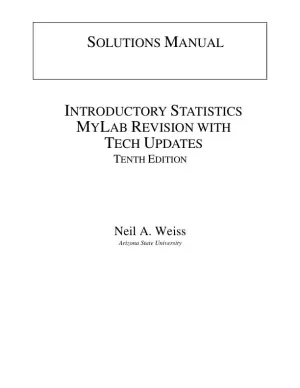 Solution Manual for Introductory Statistics, 10th Edition