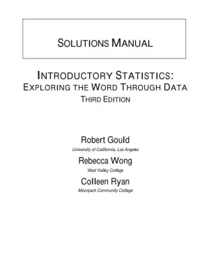 Solution Manual for Introductory Statistics: Exploring the World Through Data, 3rd Edition