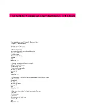 Test Bank for Conceptual Integrated Science, 3rd Edition