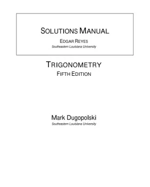 Solution Manual for Trigonometry, 5th Edition