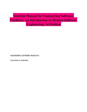 Solution Manual for Engineering Software Products: An Introduction to Modern Software Engineering, 1st Edition