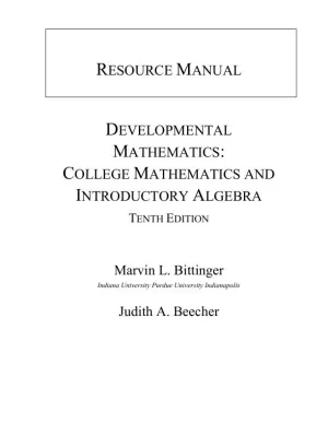Solution Manual for Developmental Mathematics: College Mathematics and Introductory Algebra, 10th Edition