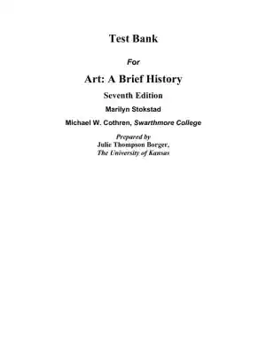 Test Bank for Revel for Art: A Brief History, 7th Edition