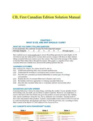 CB, First Canadian Edition Solution Manual