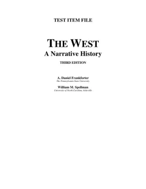 West,The: A Narrative History, Combined Volume, 3rd Edition Test Bank