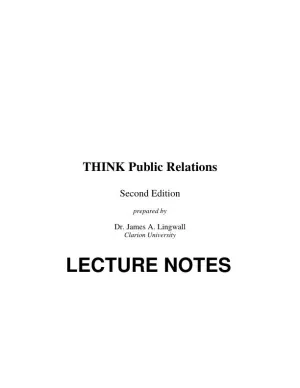 Revision Notes for THINK Public Relations, 2nd Edition
