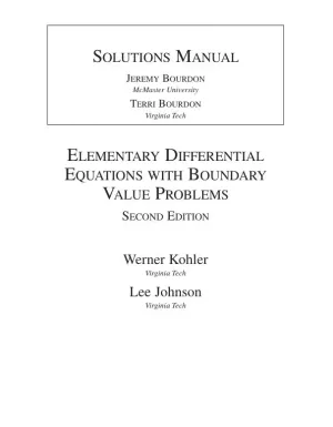 Solution Manual for Elementary Differential Equations with Boundary Value Problems, 2nd Edition