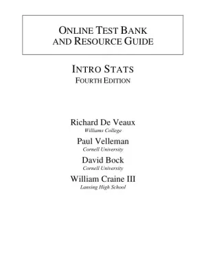 Test Bank for Intro Stats, 4th Edition