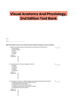 Visual Anatomy And Physiology, 2nd Edition Test Bank