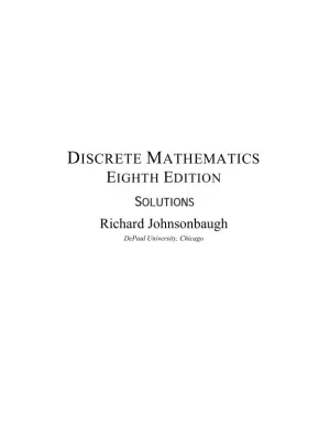 Solution Manual for Discrete Mathematics, 8th Edition