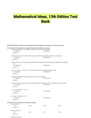 Mathematical Ideas, 13th Edition Test Bank
