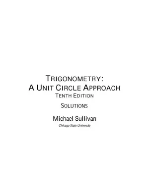 Solution Manual For Trigonometry: A Unit Circle Approach, 10th Edition