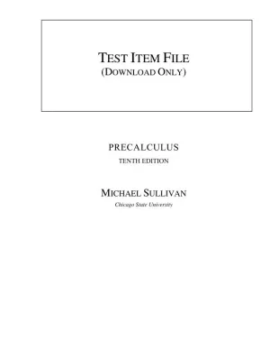 Test Bank for Precalculus , 10th Edition