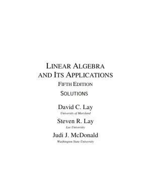 Solution Manual for Linear Algebra and Its Applications, 5th Edition