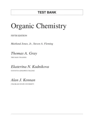 Test Bank For Organic Chemistry, 5th Edition
