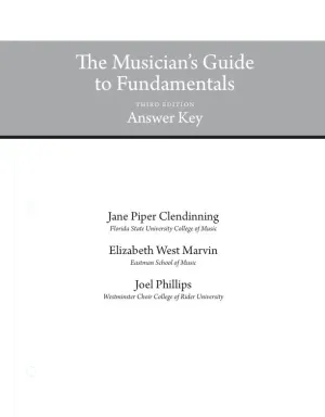 Solution Manual For The Musician's Guide to Fundamentals, 3rd Edition