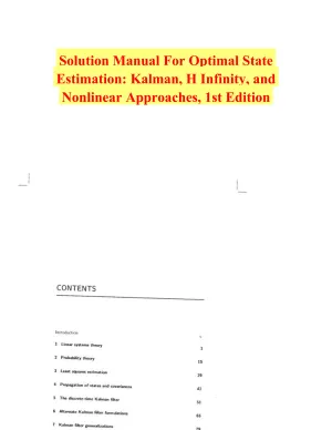Solution Manual For Optimal State Estimation: Kalman, H Infinity, and Nonlinear Approaches, 1st Edition