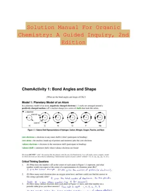 Solution Manual For Organic Chemistry: A Guided Inquiry, 2nd Edition