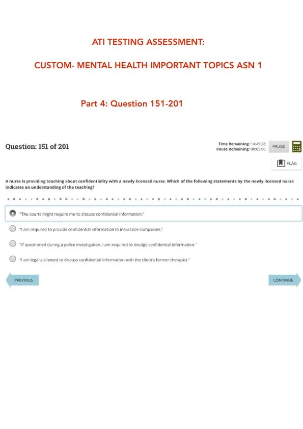 2023 ATI PN Comprehensive Exam with Answers (180 Solved Questions)