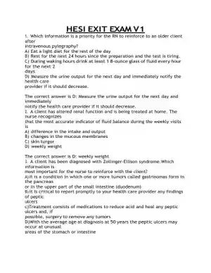 HESI Child Care Exit Practice Exam Version 1 With Answers (160 Solved Questions)