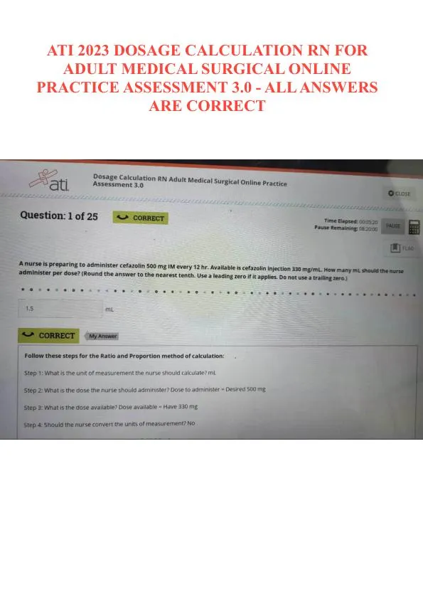 2023 ATI RN Practice Exam with Answers (25 Solved Questions)