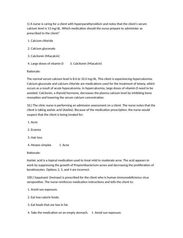 HESI Clinical Analysis Practice Exam With Answers (248 Solved Questions)