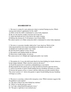 2019 HESI RN Pharmacology Exit Exam Version 4 With Answers (160 Solved Questions)