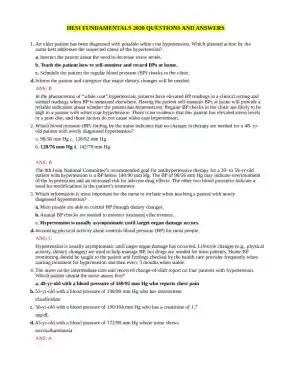 2020 HESI Fundamentals Practice Exam With Answers (5 Solved Questions)