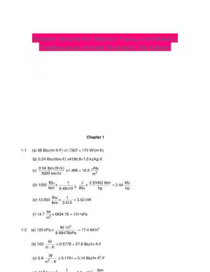 Solution Manual For Munson, Young and Okiishi's Fundamentals of Fluid Mechanics, 8th Edition