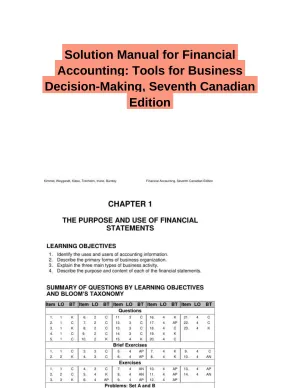 Solution Manual for Financial Accounting: Tools for Business Decision-Making, Seventh Canadian Edition