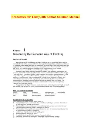 Economics for Today, 8th Edition Solution Manual