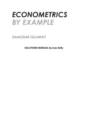 Solution Manual for Econometrics by Example, 2nd Edition