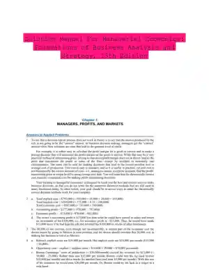 Solution Manual For Managerial Economics: Foundations of Business Analysis and Strategy, 13th Edition